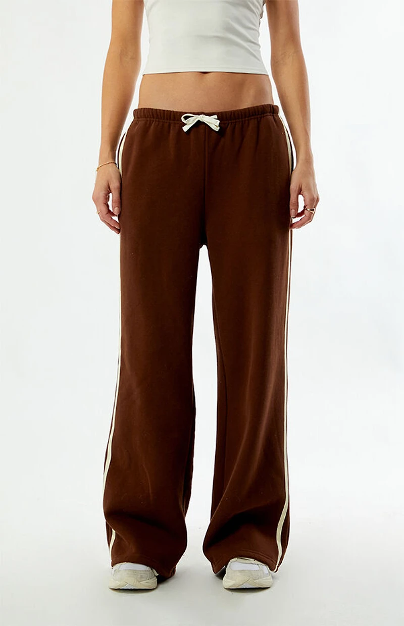 Rhythm Brown Contrast Track Baggy Sweatpants