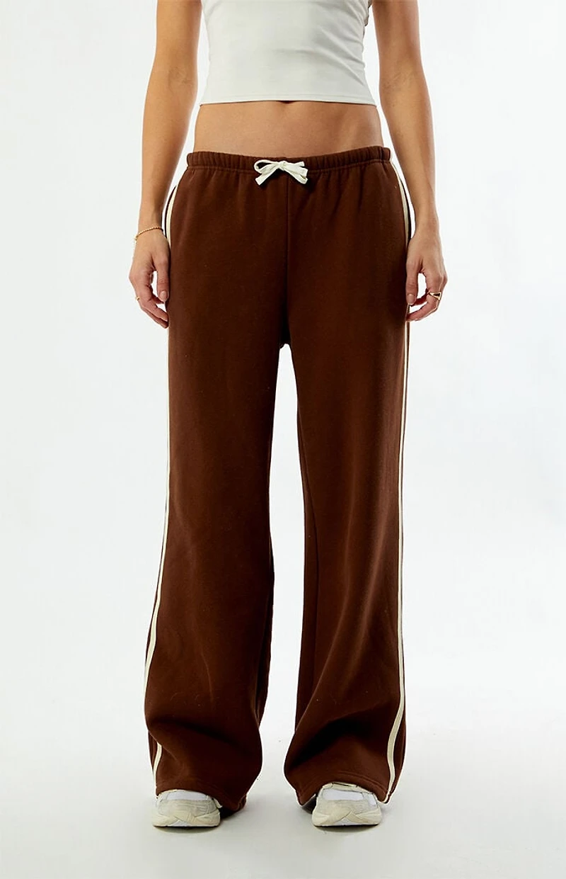 Rhythm Brown Contrast Track Baggy Sweatpants