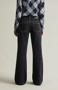 Pacsun Charlie Low Rise Baggy Bootcut Jeans Contrast Dark Blue