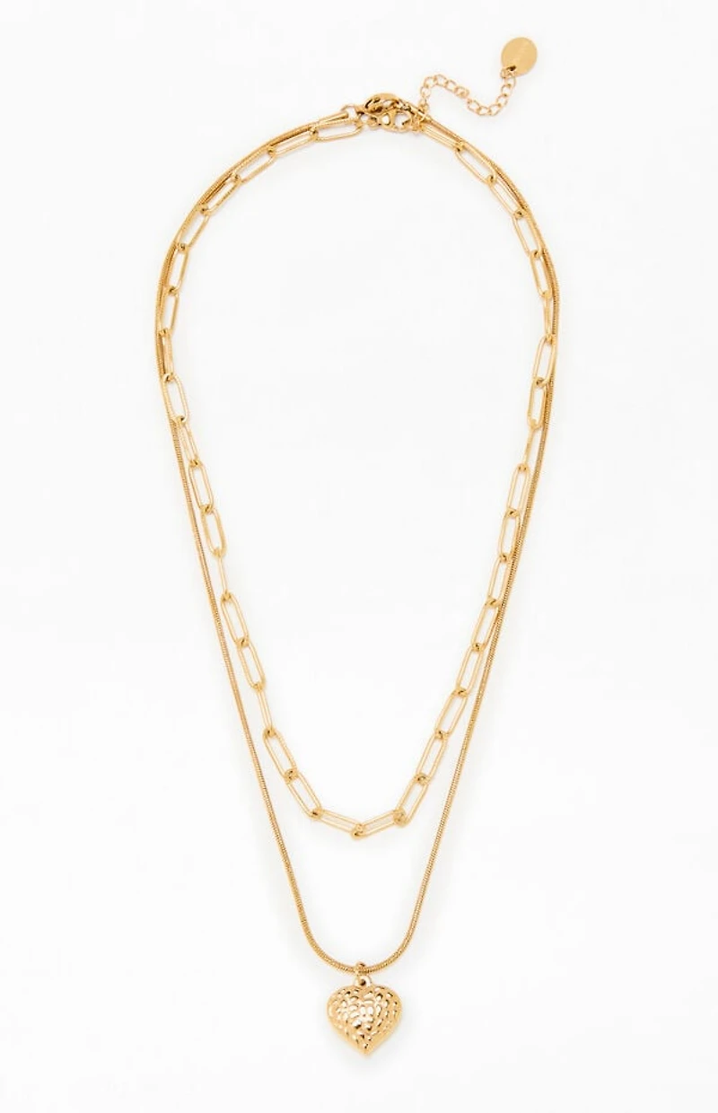 LA Hearts Heart Layered Necklace