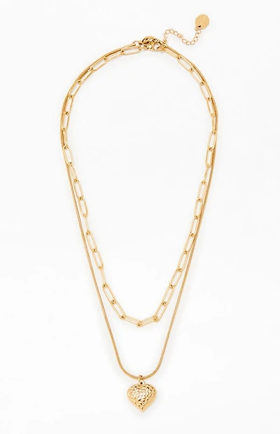 LA Hearts Heart Layered Necklace