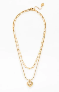 LA Hearts Heart Layered Necklace