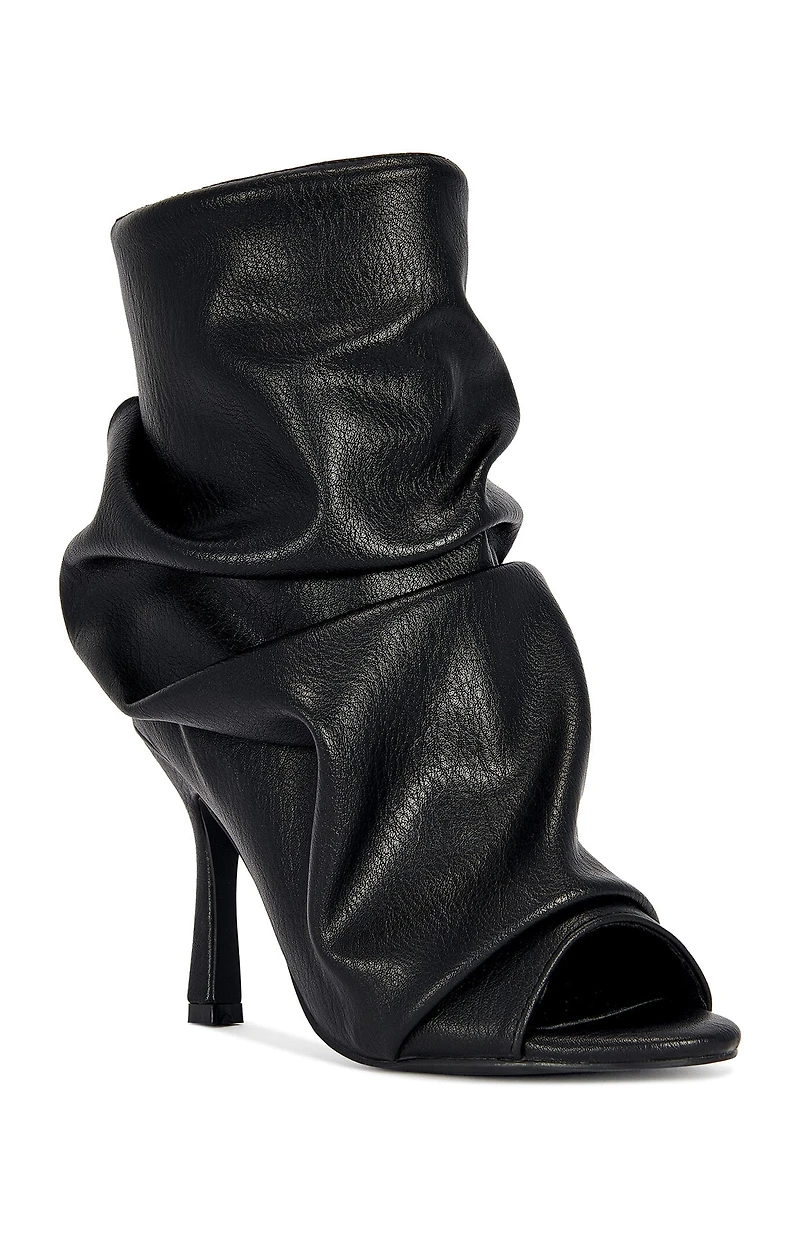 AZALEA WANG Women's Black Apex Stiletto Booties