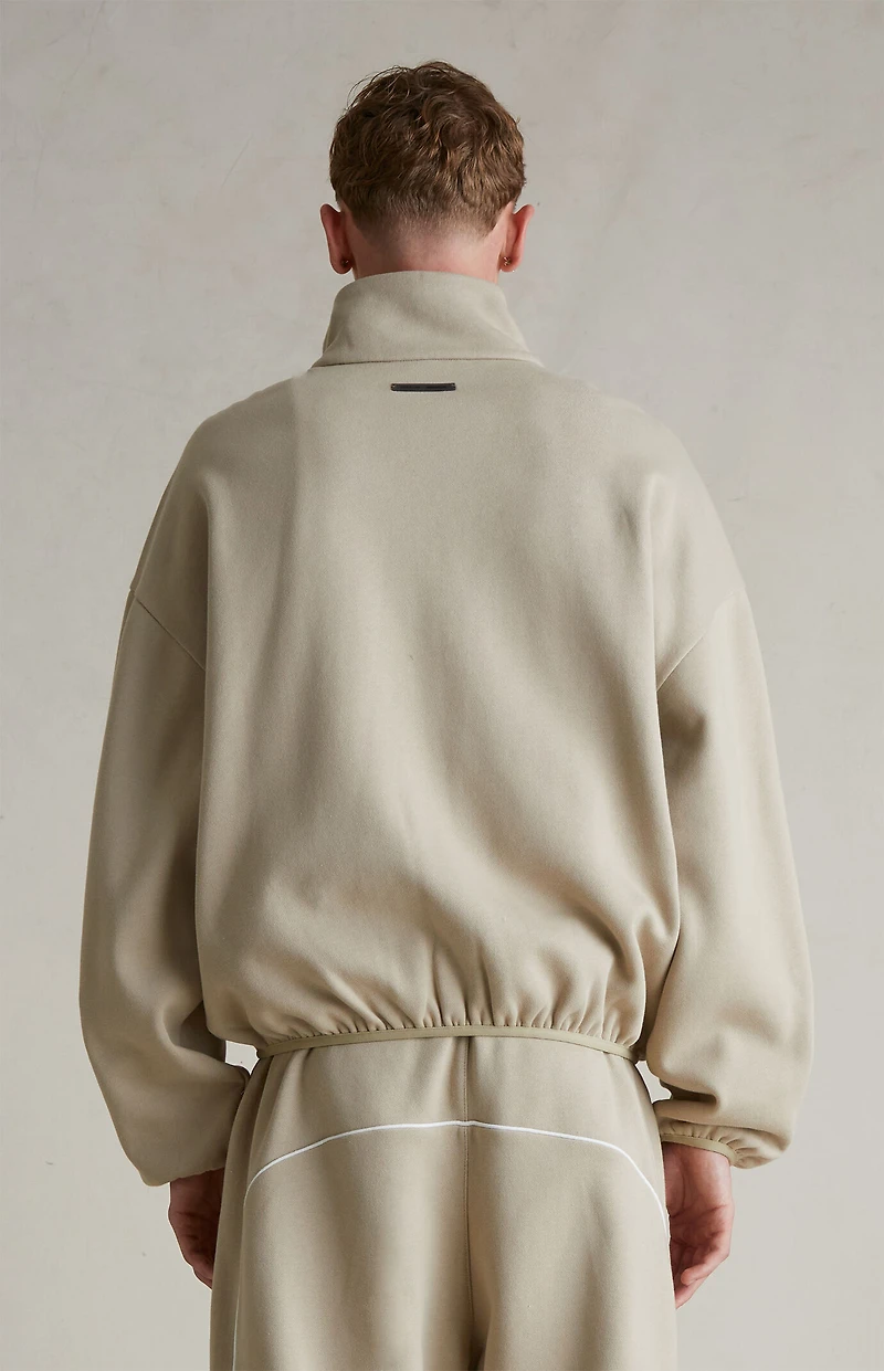 Fear of God ESSENTIALS Timber & Cloud White Modern Fleece Track Jacket