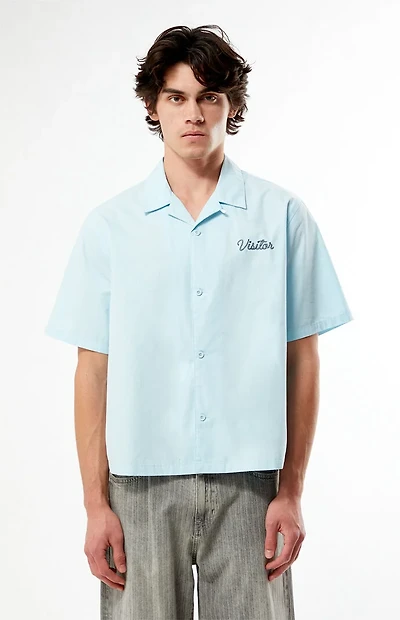 Pacsun Farms Blue Woven Camp Shirt