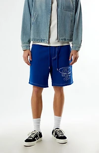 True Religion x Ford Big Fleece Blue Sweat Shorts