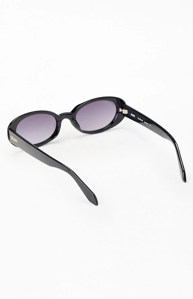 Quay Felt Cute Oval Sunglasses