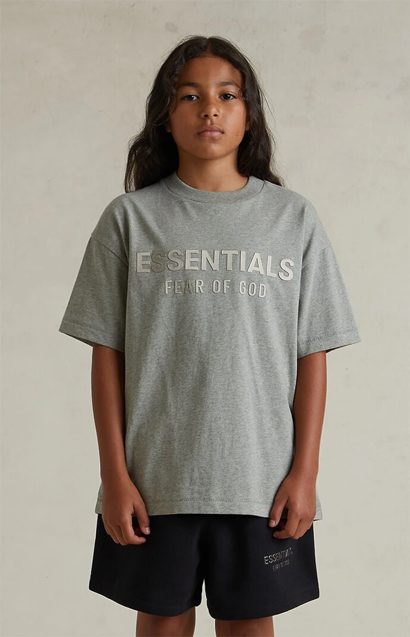 Fear of God ESSENTIALS Kids Concrete Heather Classic Crew Neck T-Shirt