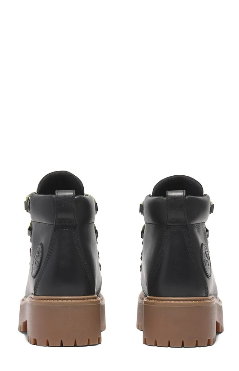 Timberland Women's Black Nubuck Stone Street Mid Lace-Up Boots