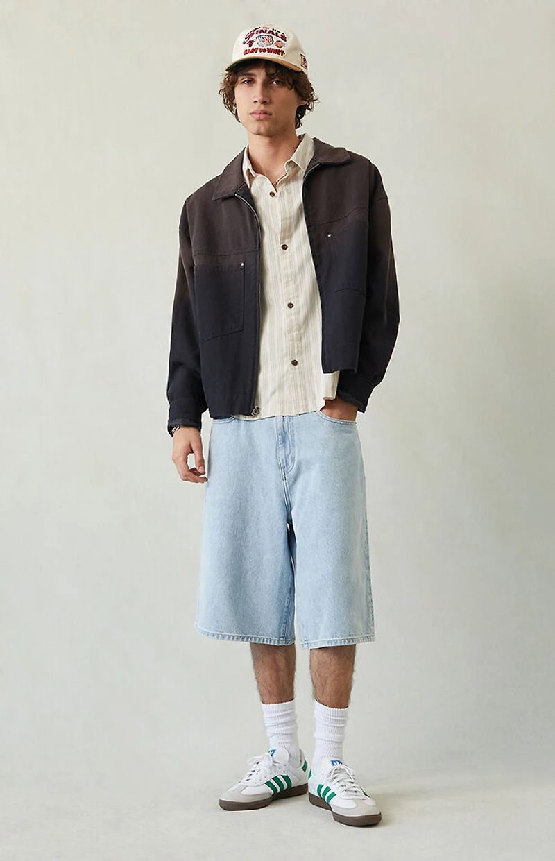 Pacsun Light Indigo Extreme Baggy Denim Shorts