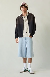 Pacsun Light Indigo Extreme Baggy Denim Shorts