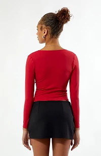 Your Favorite Gianna Plunge V-Neck Long Sleeve Top