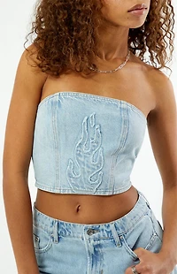 Pacsun Aries Denim Corset Top