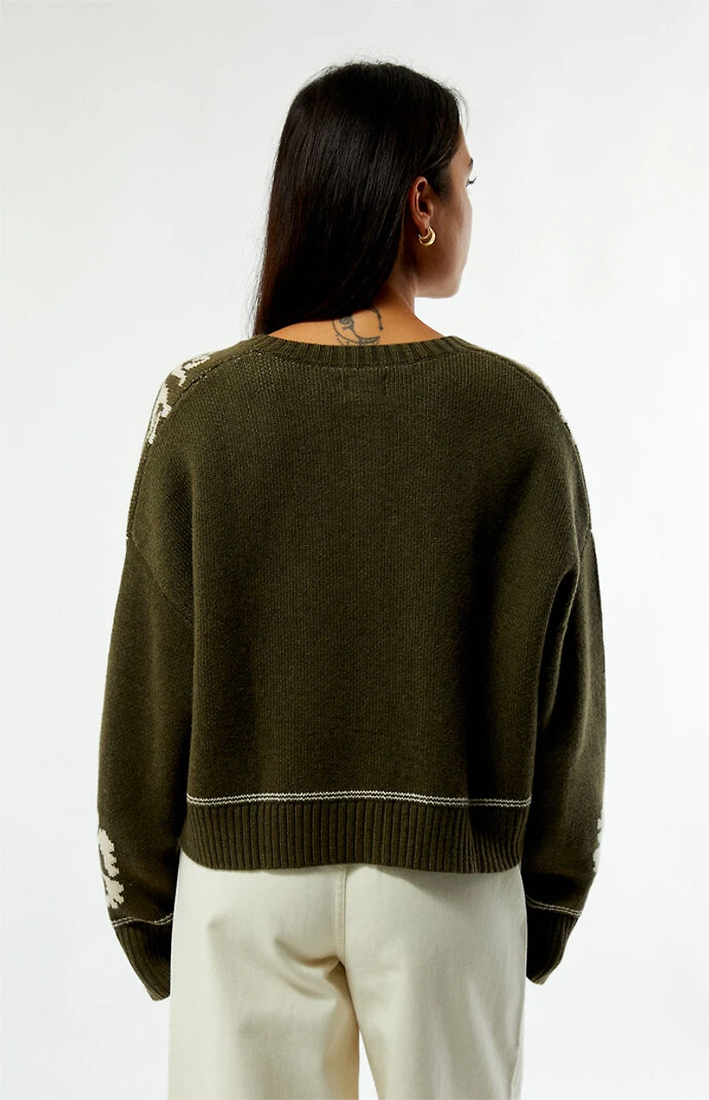 Rhythm Antique Floral Cropped Cardigan