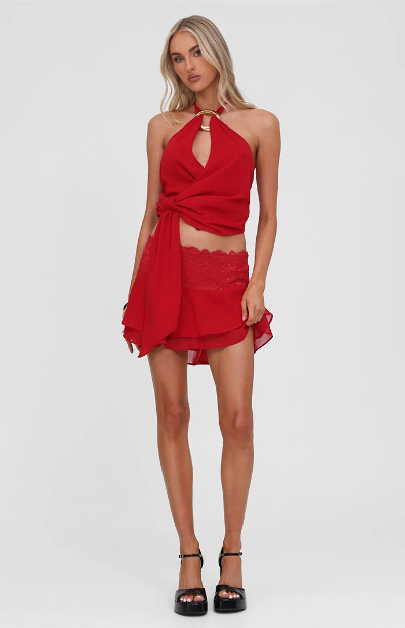 Tiger Mist Indigo Mini Skirt