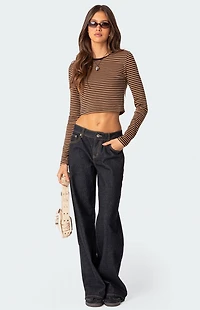 Edikted Montie Striped Long Sleeve T-Shirt