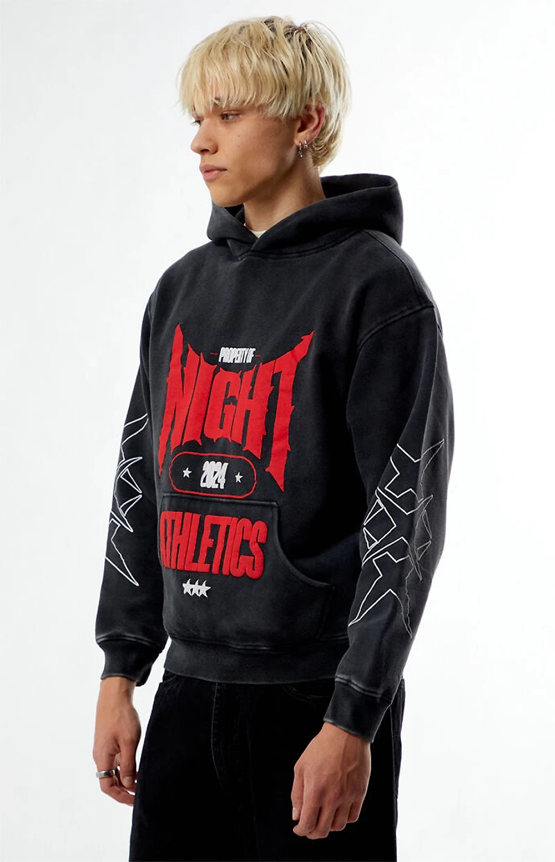 Nightlab Black Washed Gym Hoodie