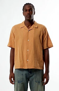 Pacsun Striped Pointelle Camp Shirt