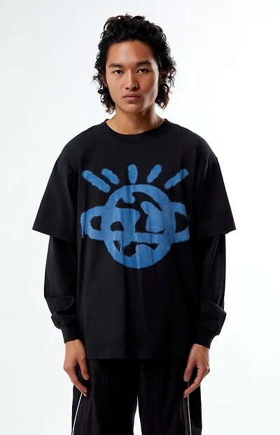 Pacsun Planet Double Layered Long Sleeve T-Shirt