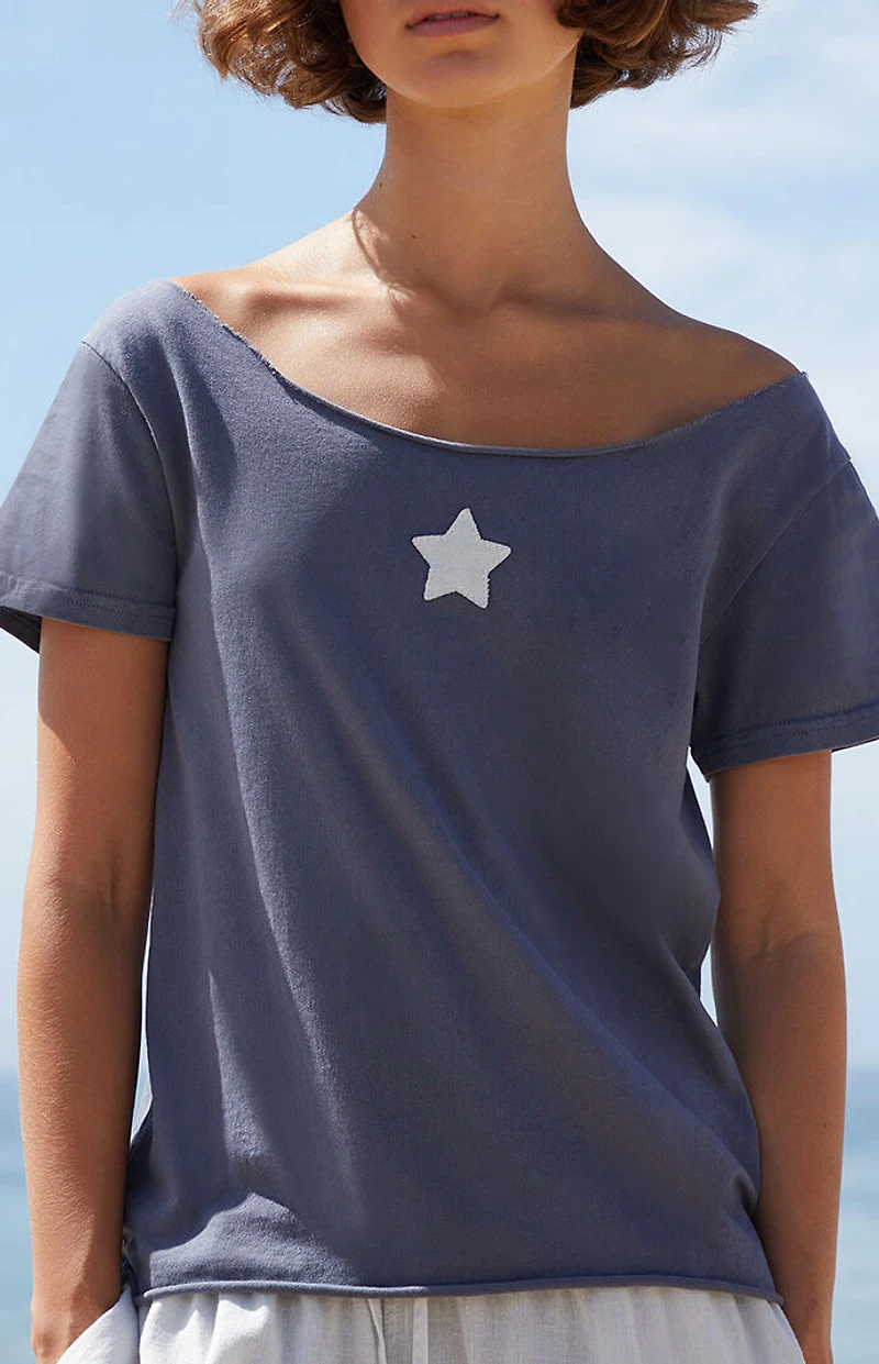 John Galt Robyn Star Short Sleeve Off-The-Shoulder Top