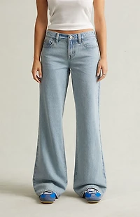 Pacsun Casey Low Rise Baggy Jeans Light Blue Washed