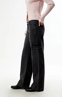 Pacsun Zoe Low Rise Jeans Cargo Washed Black