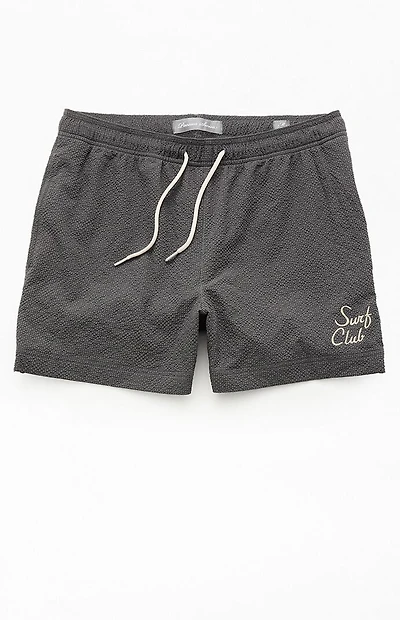 Pacsun Surf Club Seersucker 4.5" Swim Trunks