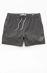 Pacsun Surf Club Seersucker 4.5" Swim Trunks