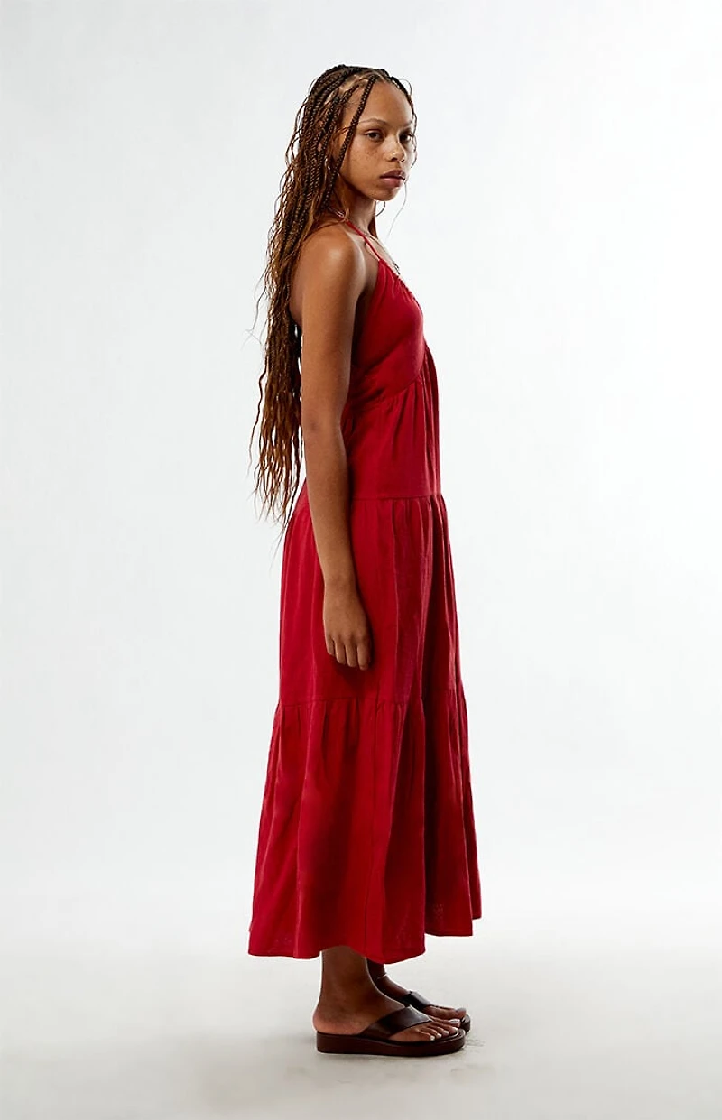 Your Favorite Keyhole Halter Midi Dress