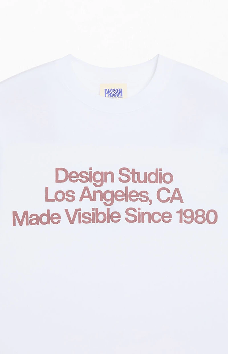 Pacsun White Design Studio Oversized T-Shirt