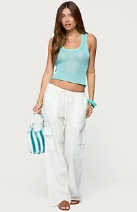 Edikted Eleora Sequin Knit Tank Top