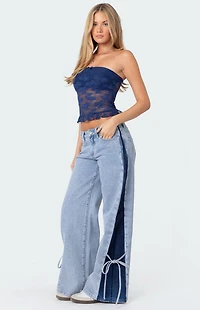 Edikted Ballet Sheer Lace Tube Top