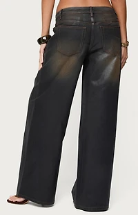 Edikted Oversized Mud Wash Low Rise Jeans
