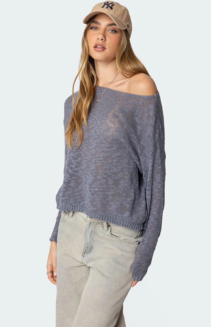 Edikted Bri Oversized Boat Neck Sweater