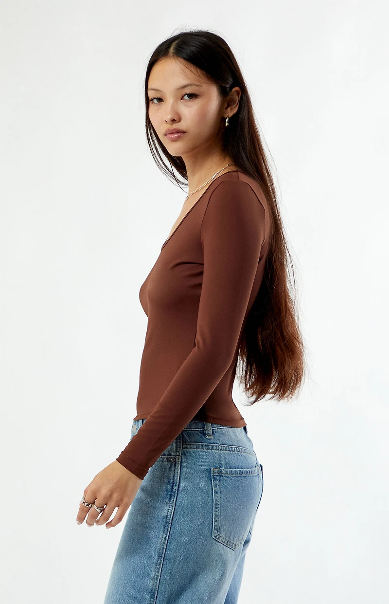 Your Favorite Demi Scoop Neck Long Sleeve Top