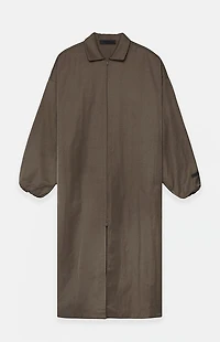 Fear of God ESSENTIALS Brown Textured Nylon Trench Coat