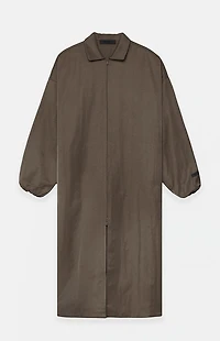 Fear of God ESSENTIALS Brown Textured Nylon Trench Coat