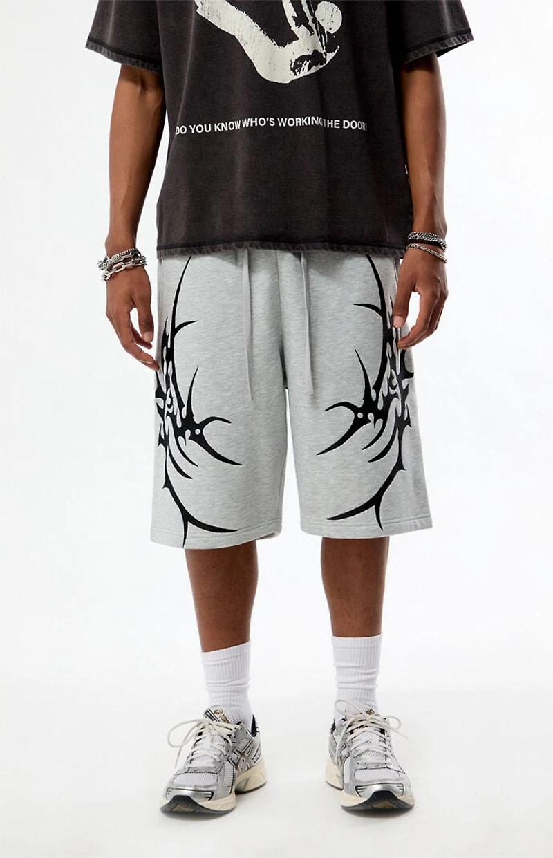 Pacsun Warping Time Fleece Sweat Shorts