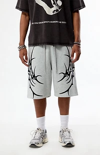 Pacsun Warping Time Fleece Sweat Shorts