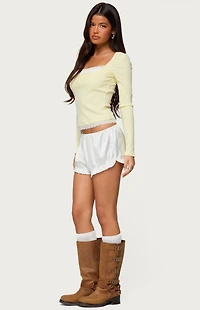 Edikted Joana Layered Lacey Henley Top