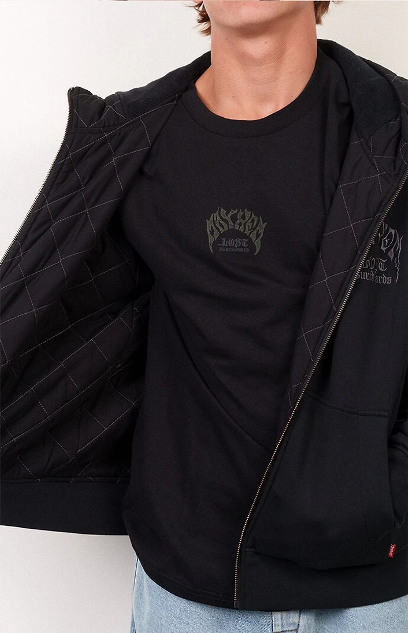 LOST Black Mayhem Heavyweight Full Zip Hoodie