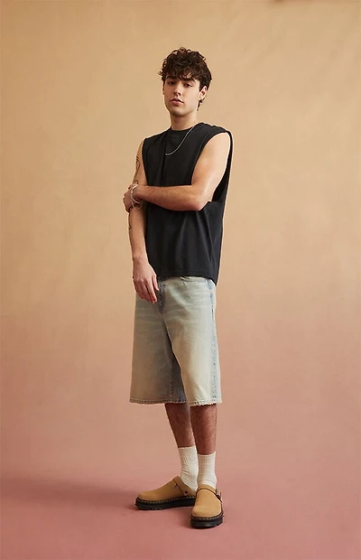 RARE DNM EDIT Light Blue Baggy Denim Shorts