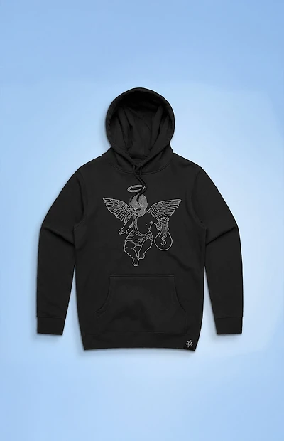 HASTAMUERTE Rhinestone Ski Mask Angel Hoodie