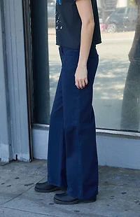 John Galt Navy Wide Leg Pants