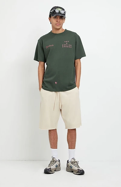 Pacsun Tan Fleece Volley Sweat Shorts