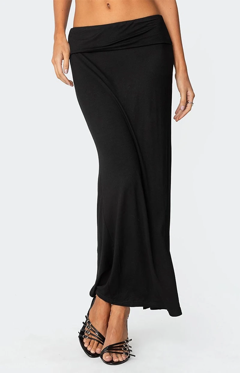 Edikted Johanna Fold Over Maxi Skirt