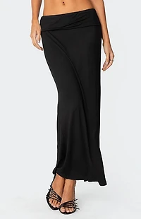 Edikted Johanna Fold Over Maxi Skirt
