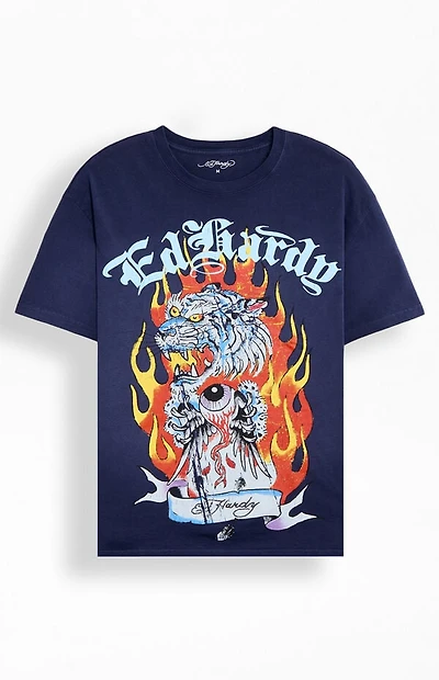Ed Hardy Tiger Flame T-Shirt