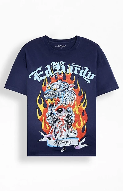 Ed Hardy Tiger Flame T-Shirt