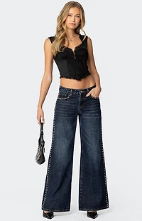 Edikted Button Front Lacey Corset